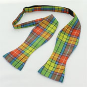 Bow Tie, Poly silk dupion, SELF TIE, Buchanan Tartan